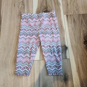 🌟10/$10 - 💖 Tribal Pattern Leggings 12 Month Pink and Silver 👶